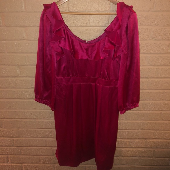 Tibi Pink Silk Ruffle Dress - Picture 1 of 3